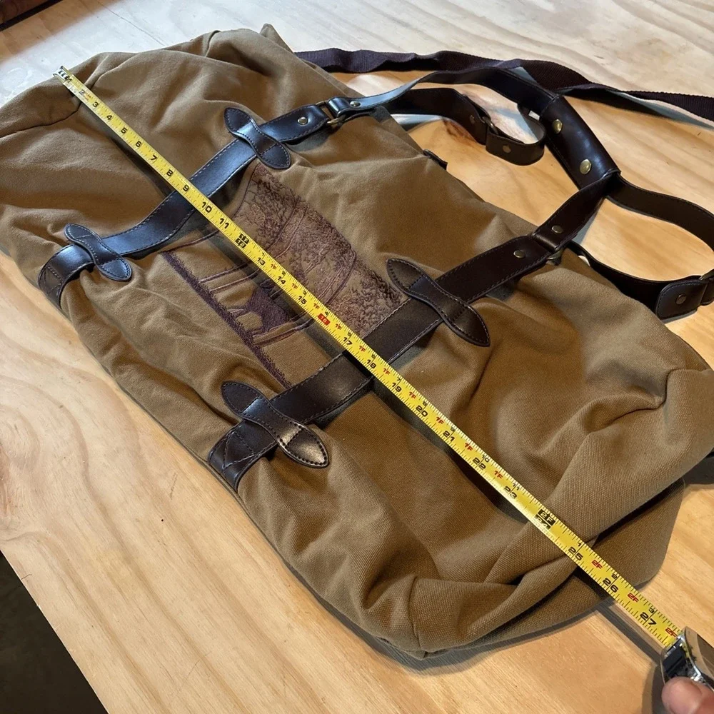 Woodland Creek Deer Embroidered Canvas Duffle Bag 20